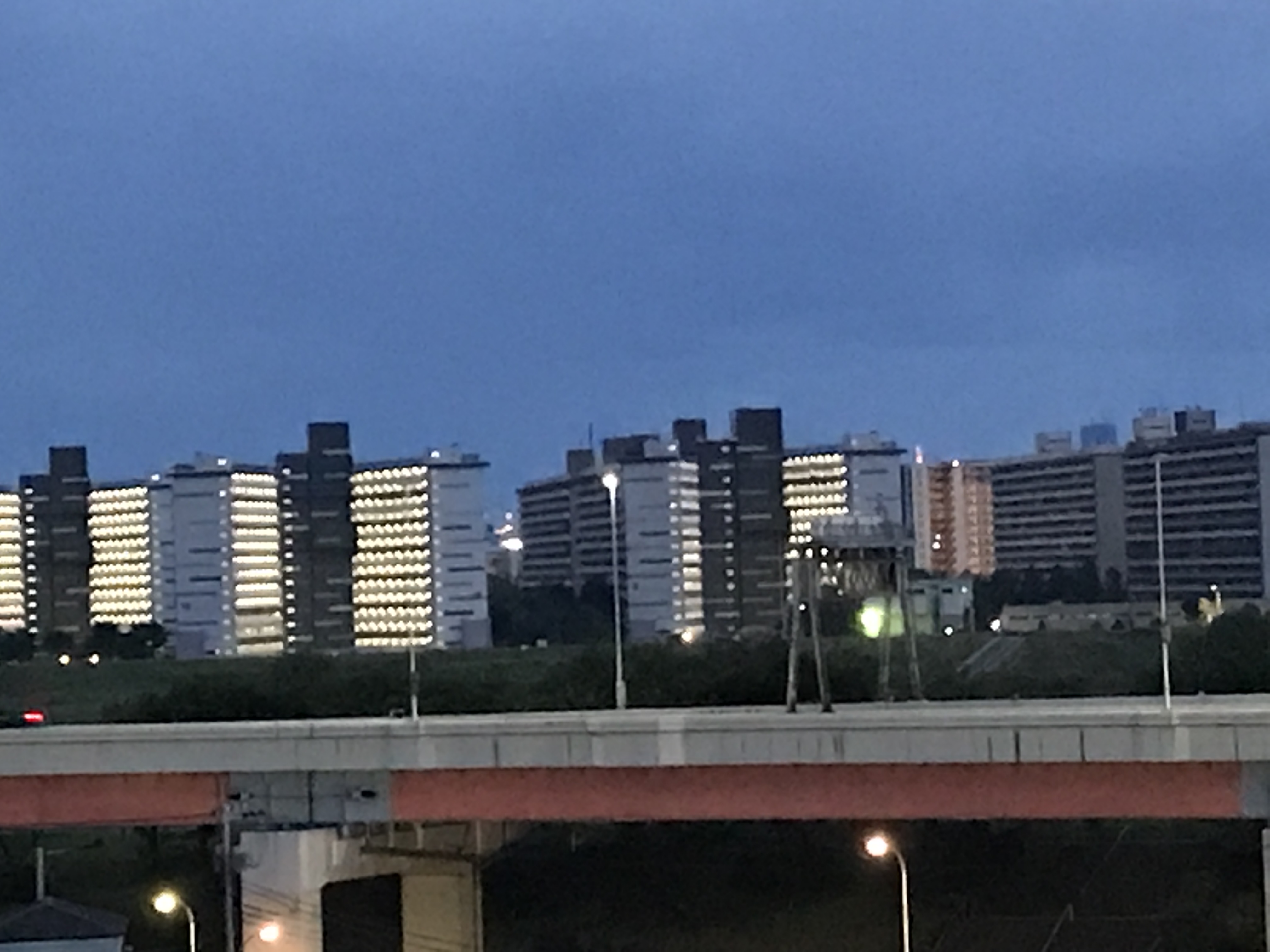 鹿浜橋付近夜景